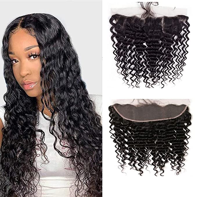 Deep Wave Virgin Human Hair 13X4 Lace Frontal