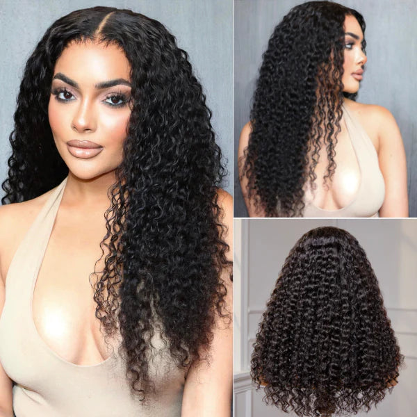 Deep Wave 210% HD Virgin Hair Lace Wig Full Frontal 13x4