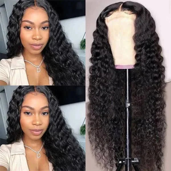 Deep Wave 210% HD Virgin Hair Lace Wig Full Frontal 13x4